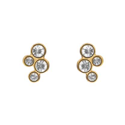 Ohrringe Damen Edelstahl Ophelia Gold - Steckverschluss im Detail