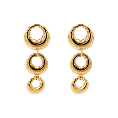 Ohrringe Damen Edelstahl Lilou Gold - Steckverschluss im Detail