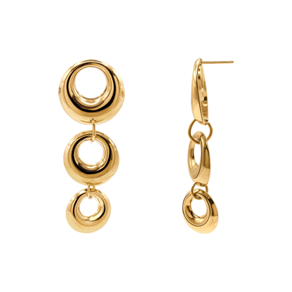 Damen Ohrringe Lilou in Gold gestylt zum Outfit - Heideman