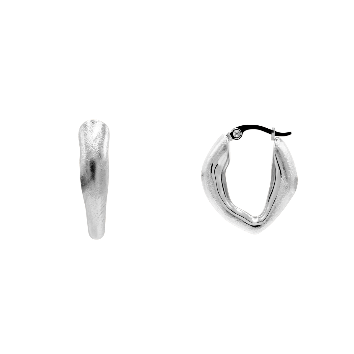 Ohrringe Damen Edelstahl Ismera in Silber als Creolen - Produktbild