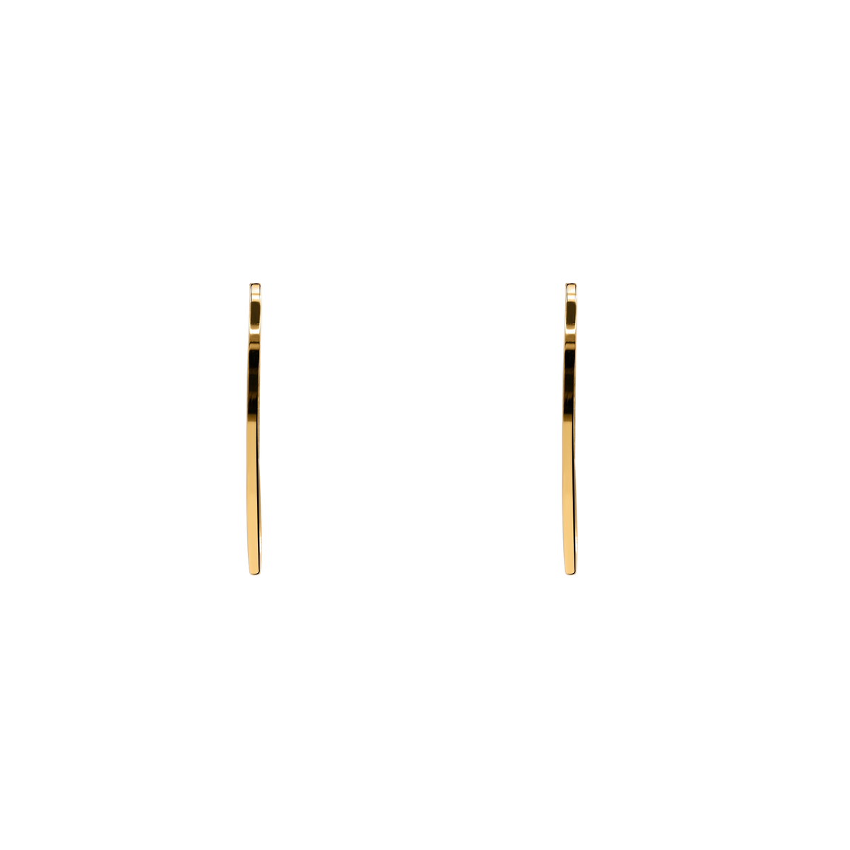 Ohrringe Damen Edelstahl Zephyra in Gold, Klappverschluss im Detail