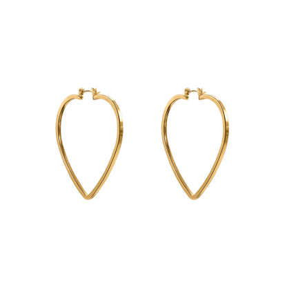 Ohrringe Damen Edelstahl Zephyra in Gold in der Heideman Geschenkbox