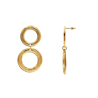 Ohrringe Damen Edelstahl Inessa in Gold - Produktbild