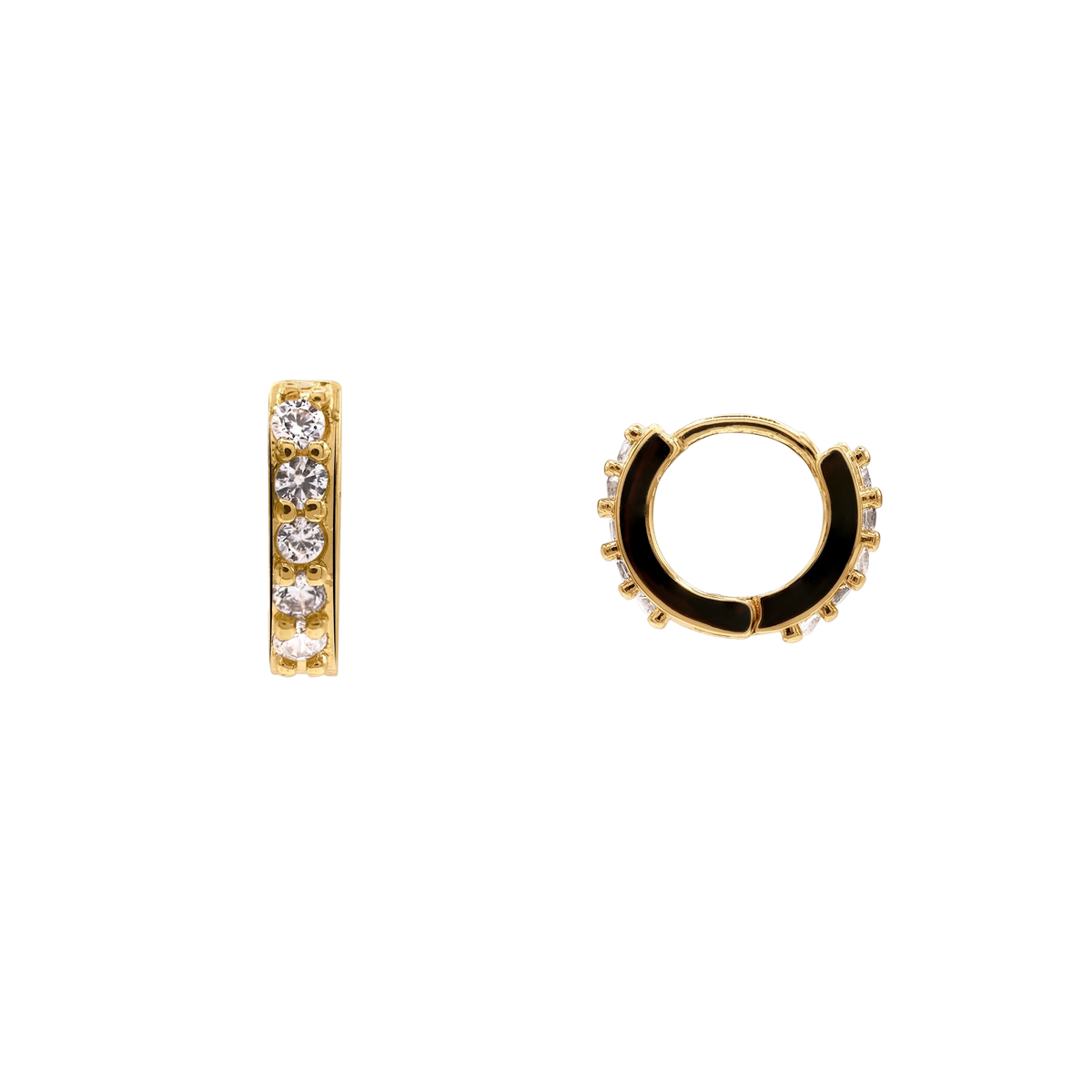 Ohrringe Damen Edelstahl Celestine Creolen-Set in Gold - Heideman