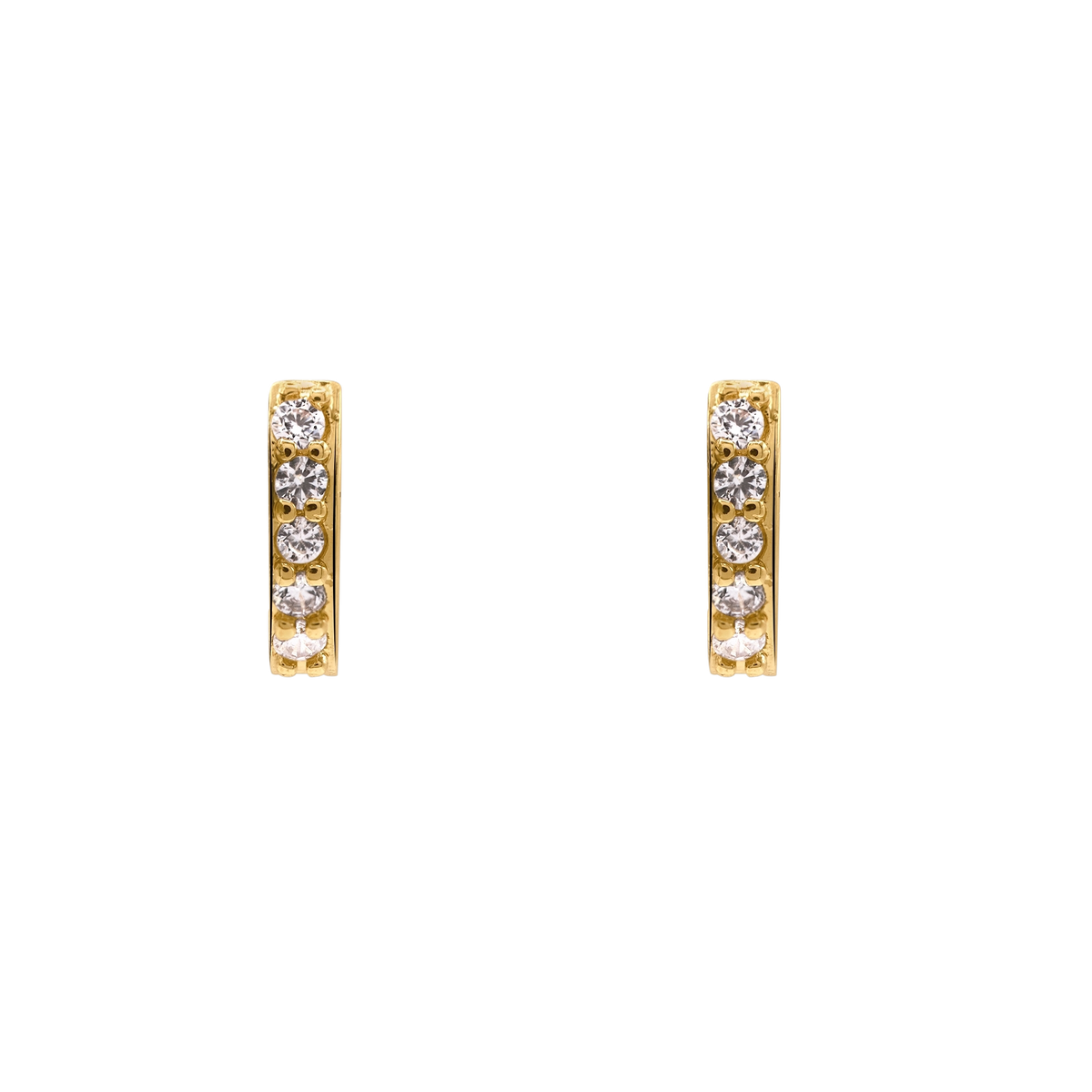 Ohrringe Damen Edelstahl Celestine Gold Klappverschluss im Detail