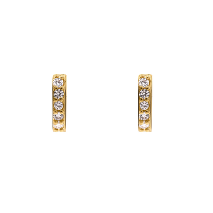 Ohrringe Damen Edelstahl Celestine Gold Klappverschluss im Detail