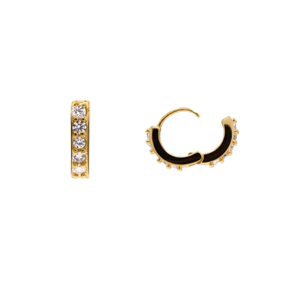 Damen Ohrringe Celestine Gold stilvoll kombiniert
