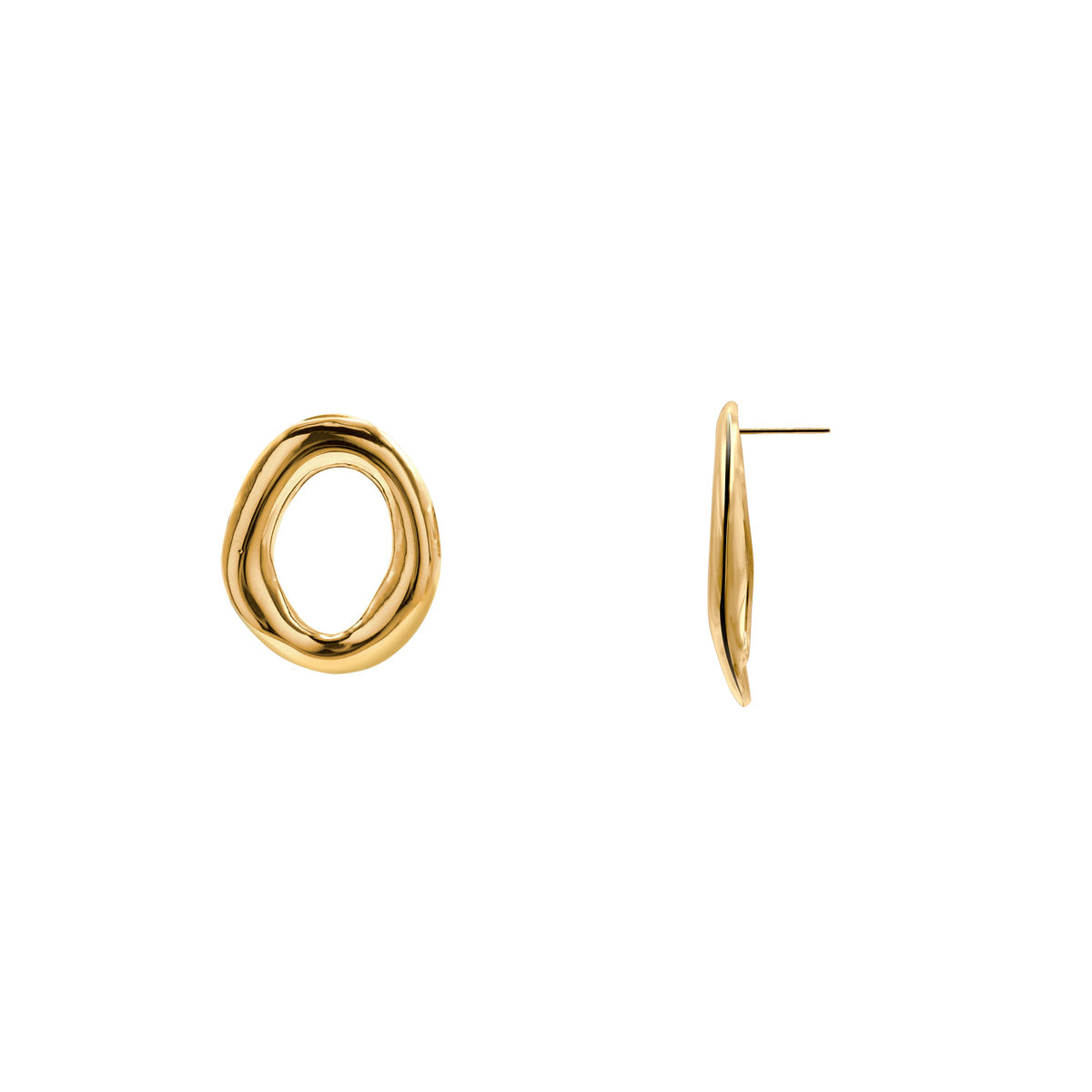 Ohrringe Damen Edelstahl Eleonora in Gold - gestylt im Look