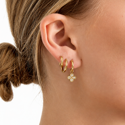 Ohrringe Damen Gold Orelia goldfarben - Detailaufnahme
