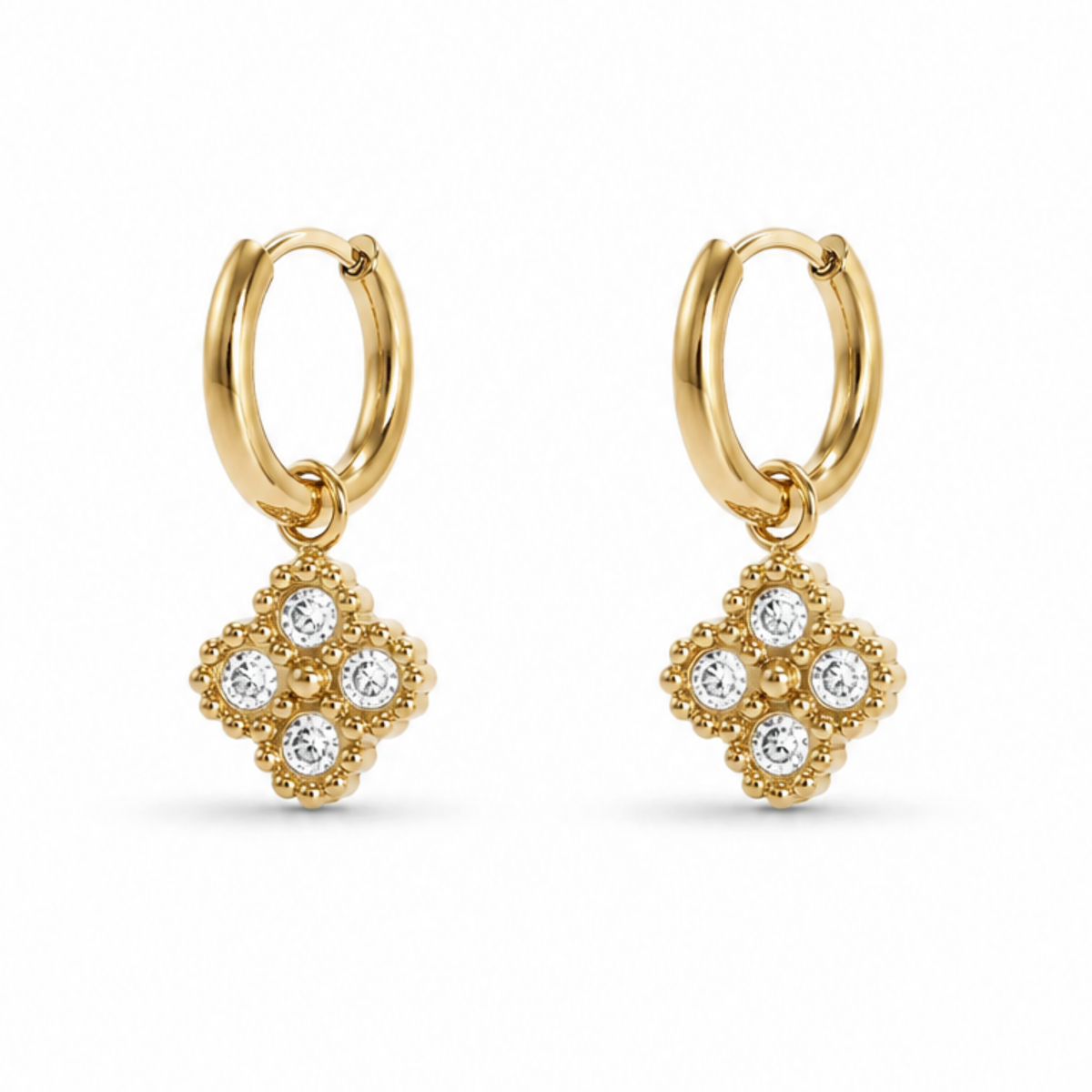 Ohrringe Damen Gold Orelia goldfarben - Detail Klappverschluss