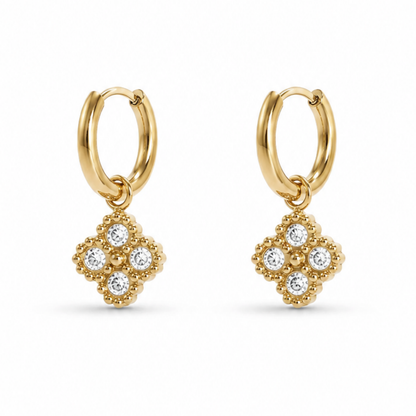 Ohrringe Damen Gold Orelia goldfarben - Detail Klappverschluss