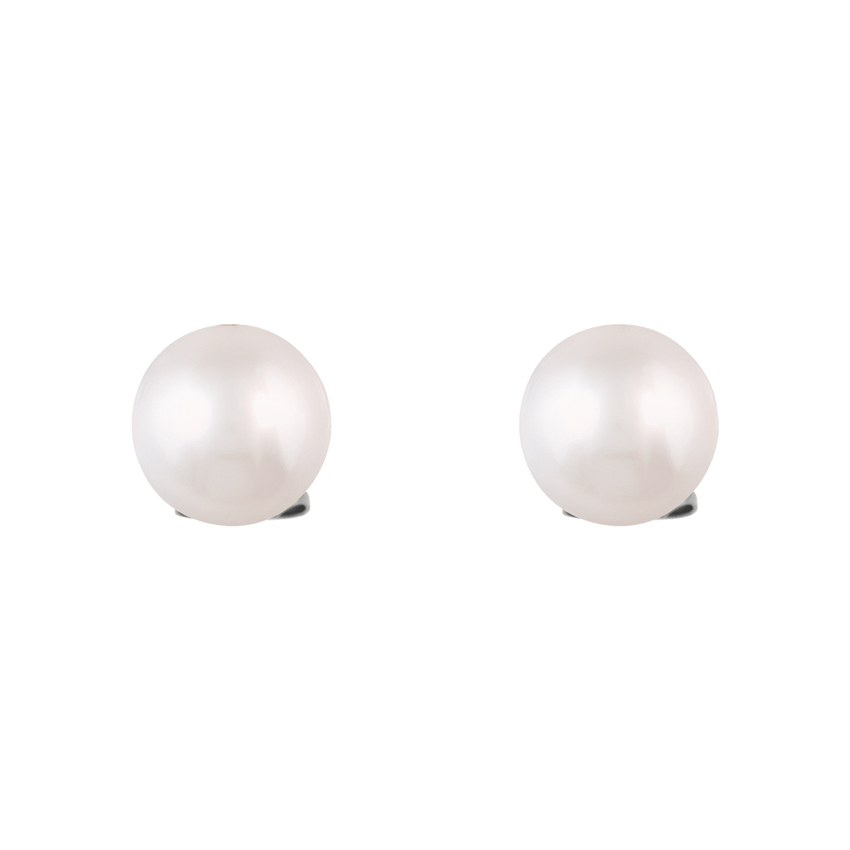 Ohrringe Ohrstecker mit Perle weiss 8mm