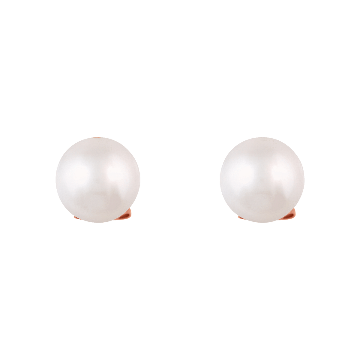 Ohrringe Ohrstecker mit Perle weiss 8mm