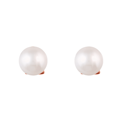 Ohrringe Ohrstecker mit Perle weiss 8mm