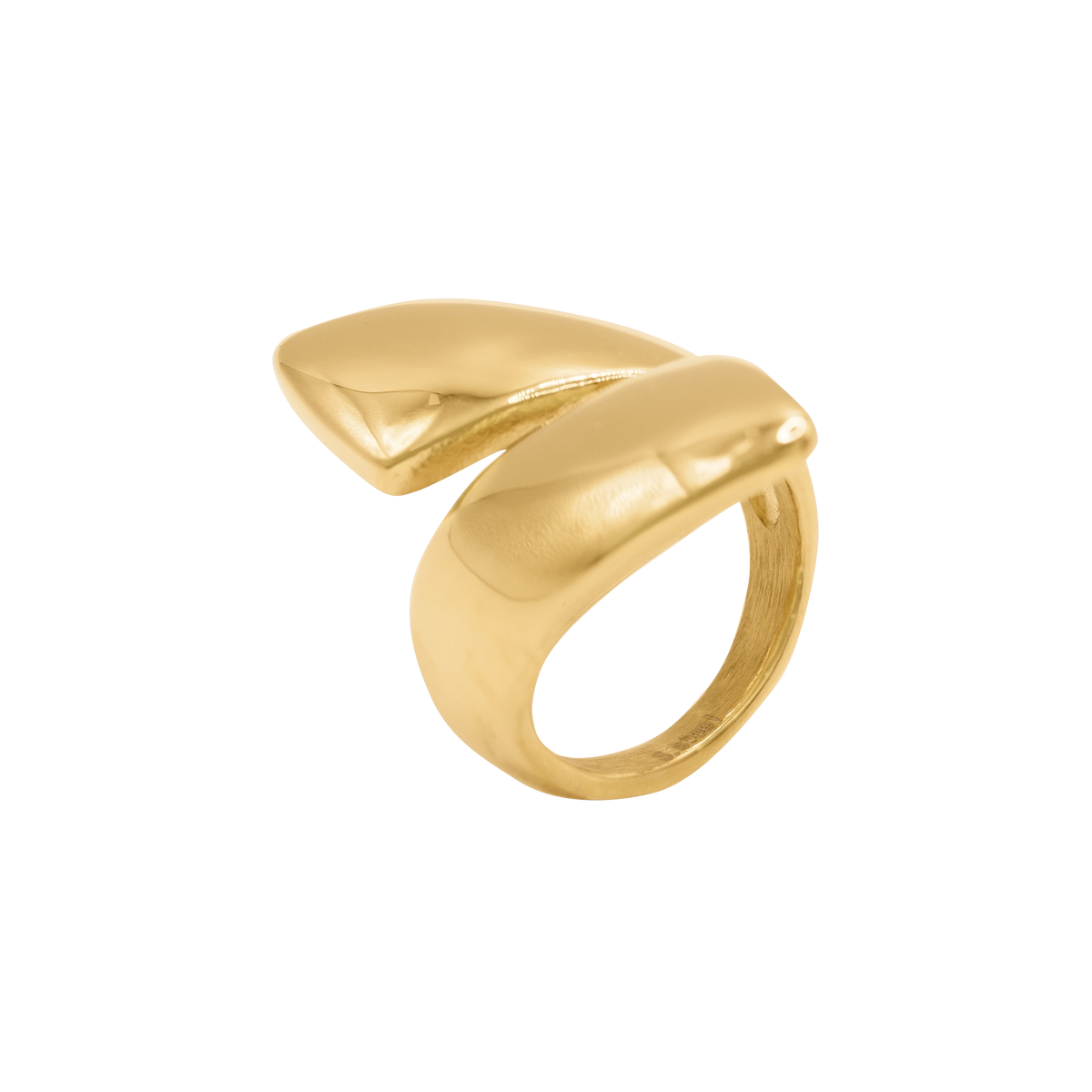 Ring Damen Gold Livana in Gold – Produktansicht des asymmetrischen Statement-Rings