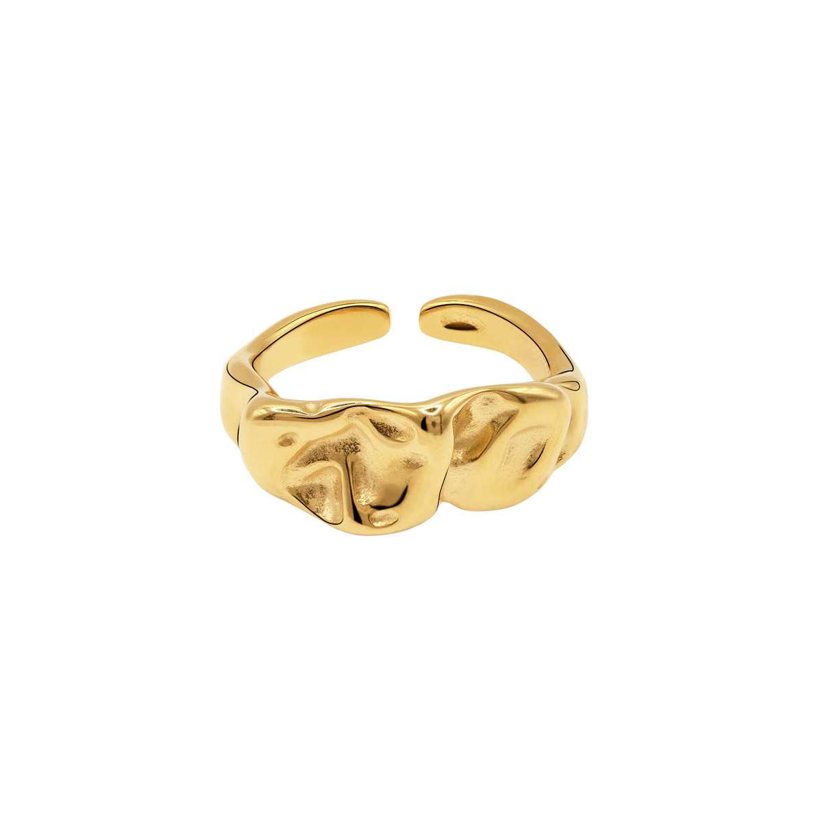 Ring Damen Gold Maple in Gold – Produktansicht des geschwungenen Rings