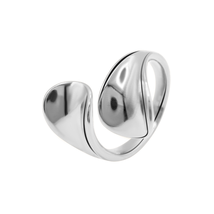 Ring Damen Edelstahl Nelea Silber Detail der polierten Oberflaeche