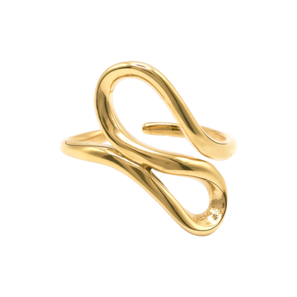 Ring Damen Gold Julea in Gold – Produktansicht des geschwungenen Rings