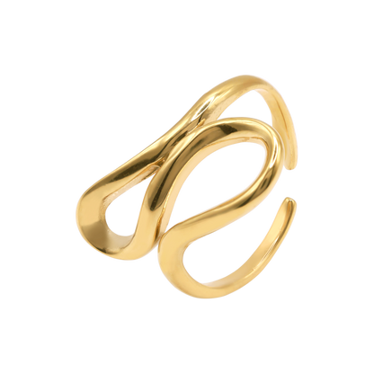 Ring Damen Gold Julea in Gold – Detailansicht der schmalen Ringschiene