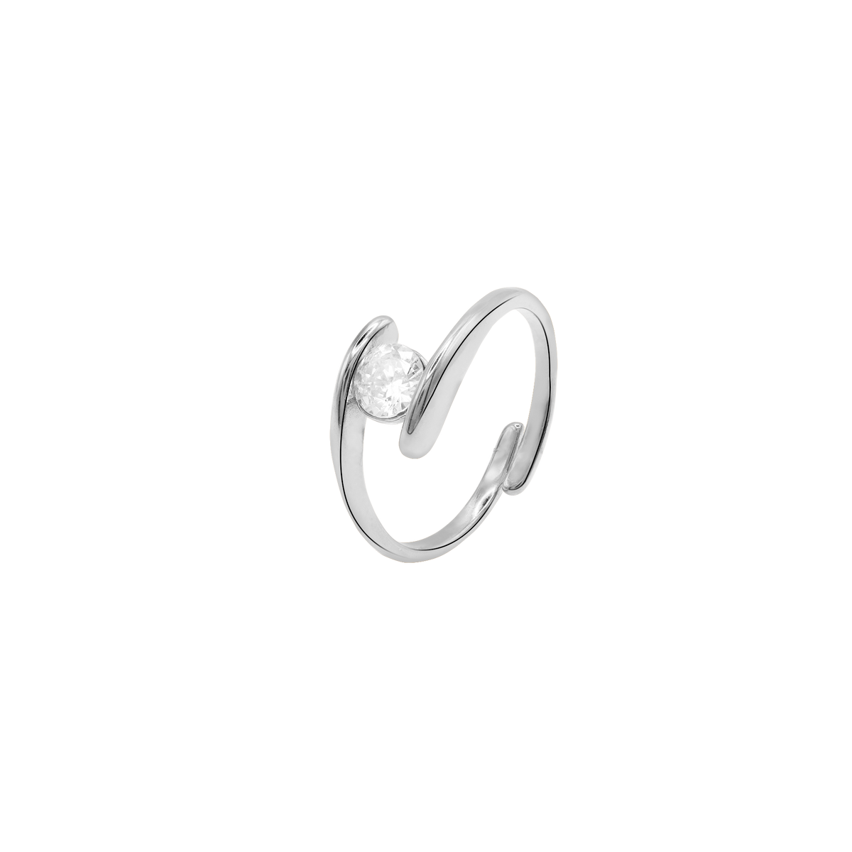 Ring Damen Silber Kalina in Silber – Detailansicht der Steinfassung