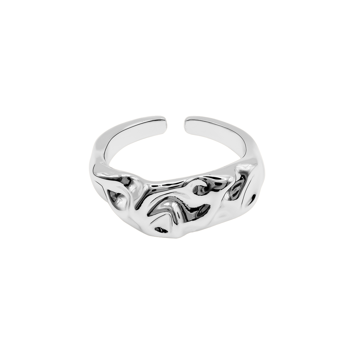 Ring Damen Edelstahl Celeste in Silber - offener Wellenring von Heideman