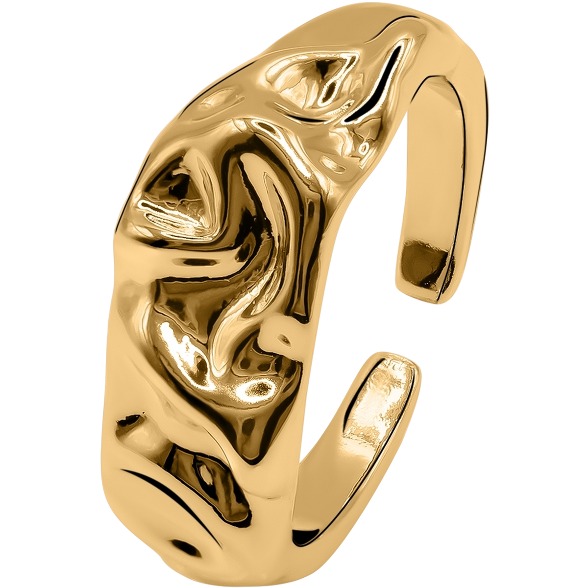 Ring Damen Edelstahl Celeste Gold - Detail der offenen Form