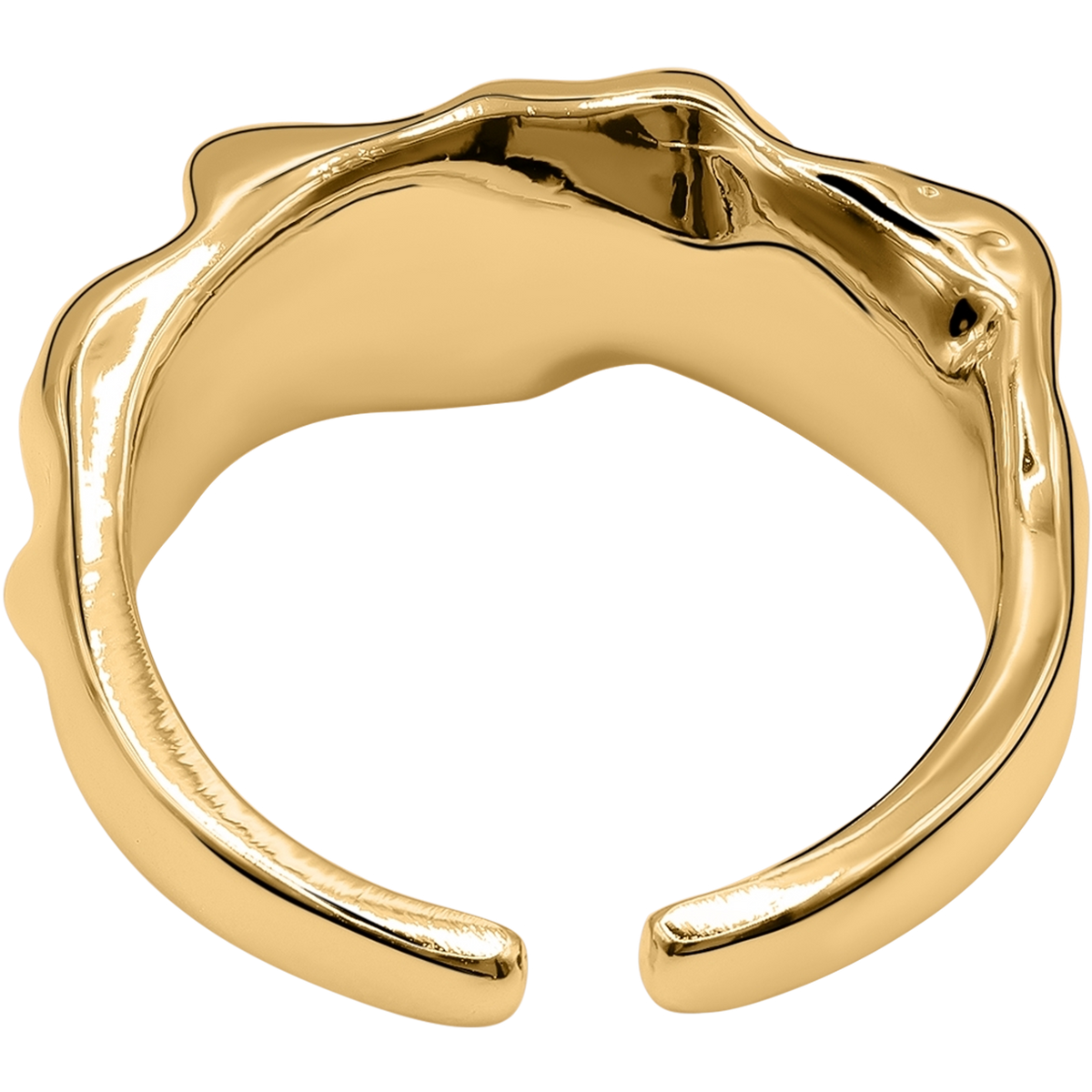 Damen Ring Celeste in Gold gestylt zum Outfit - Heideman