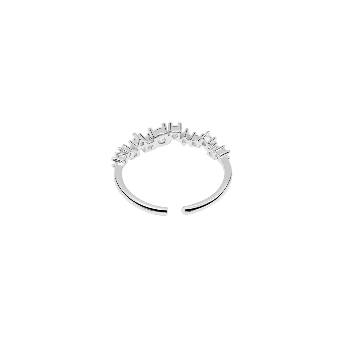 Damen Ring Ottavia in Silber gestylt zum Outfit
