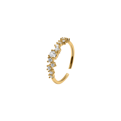 Ring Damen Edelstahl Ottavia in Gold - offene Form im Detail