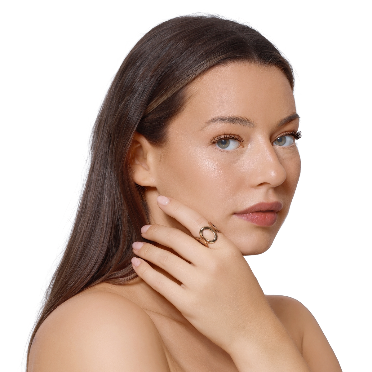 Ring Damen Gold Bellamy – getragen