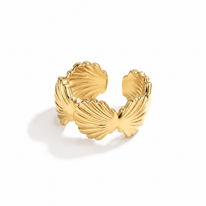 Ring Damen Gold Gemma goldfarben - Detailansicht der Ringschiene