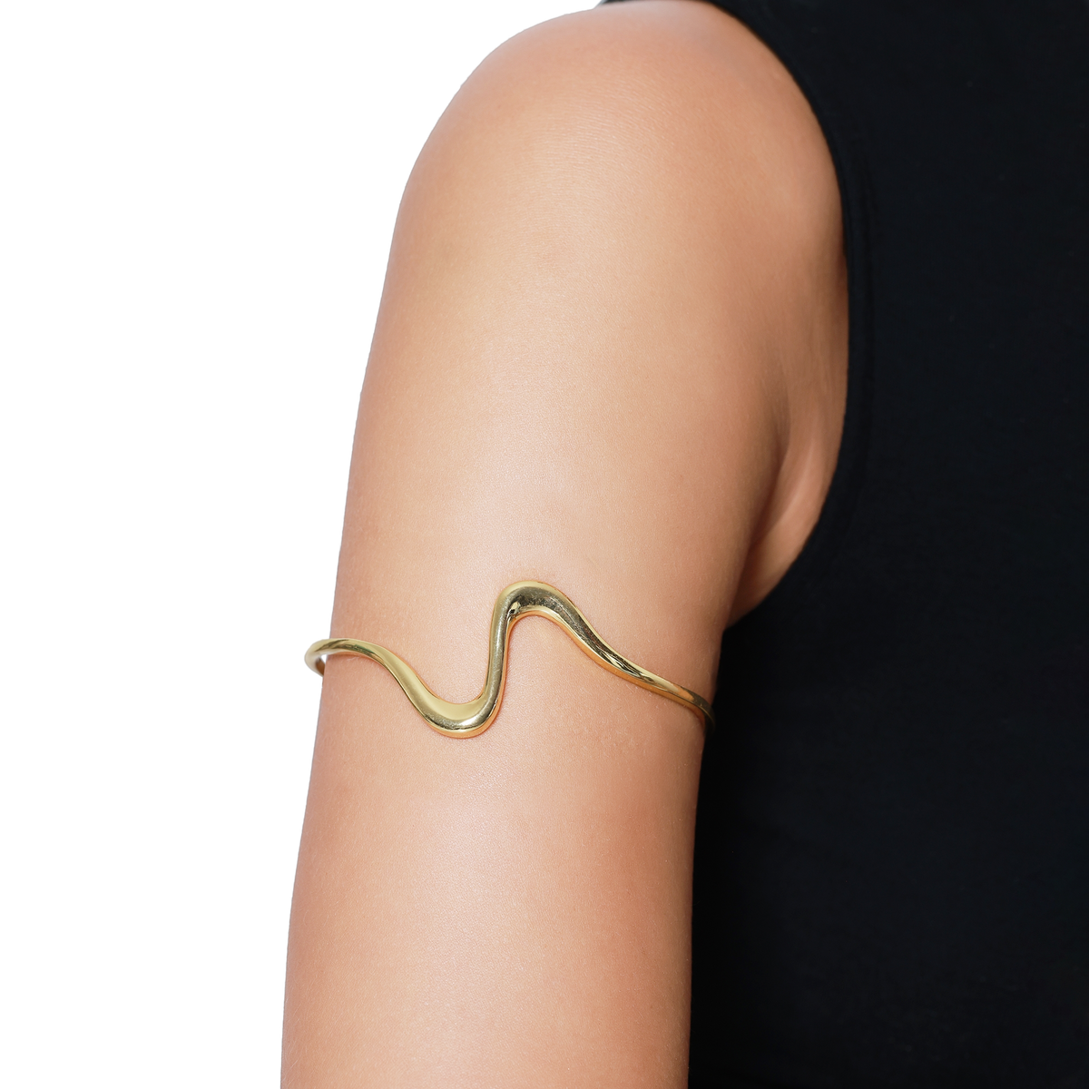 Oberarmreif Damen Edelstahl Vellia Gold Detailansicht