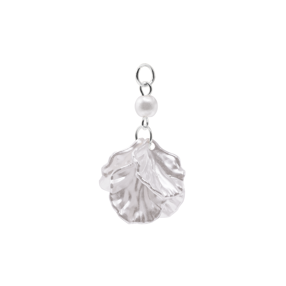 Charm Damen Edelstahl Arabella in Silber mit weißer Perle