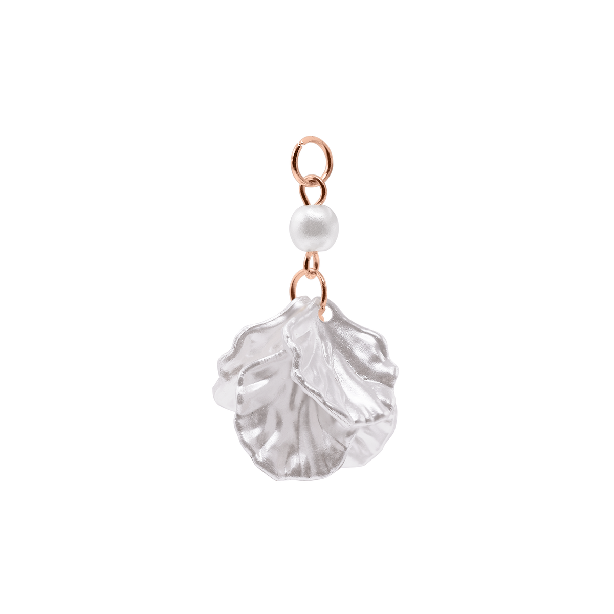 Charm Damen Edelstahl Arabella in Rose mit weißer Perle