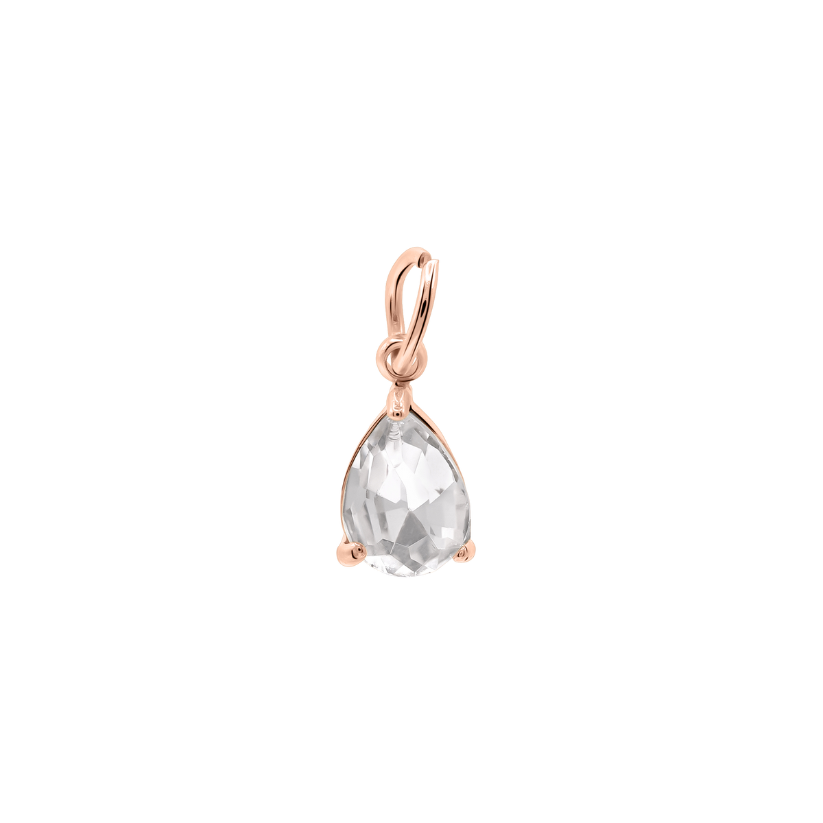 Charm Damen Edelstahl Malys in Rose mit weißem Stein