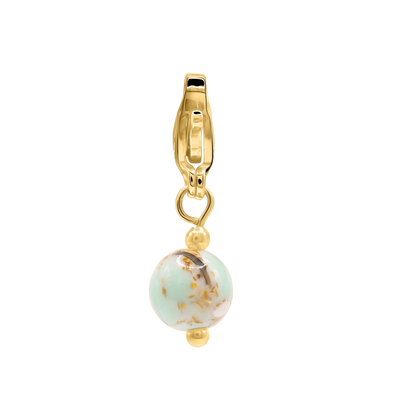 Charm Damen Edelstahl Selja in Gold mit Stein Crystal Vitrail Medium