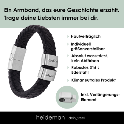 Lederarmband Titus - 2 Elemente