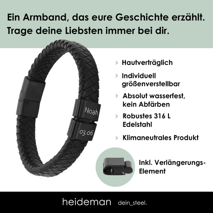 Lederarmband Titus - 2 Elemente