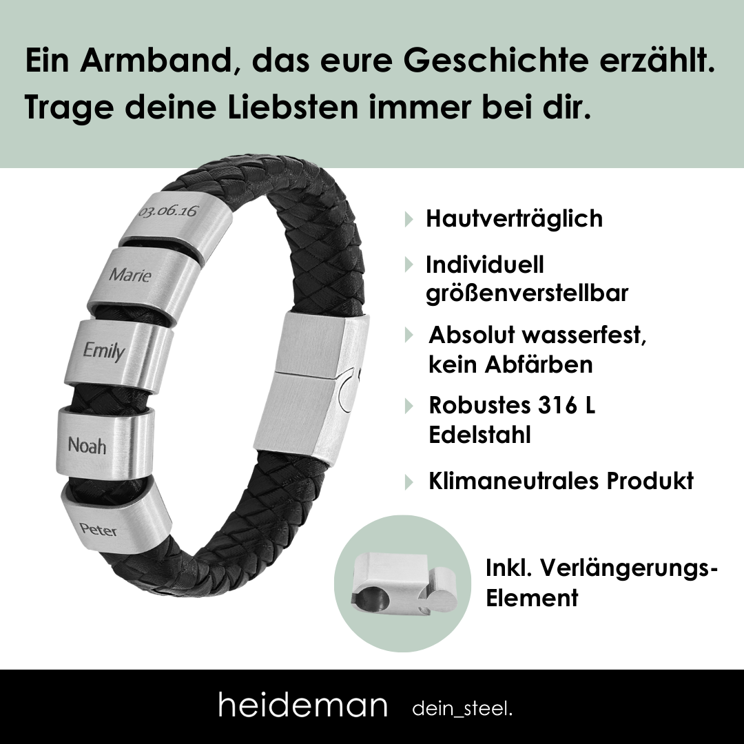 Lederarmband Titus - 5 Elemente