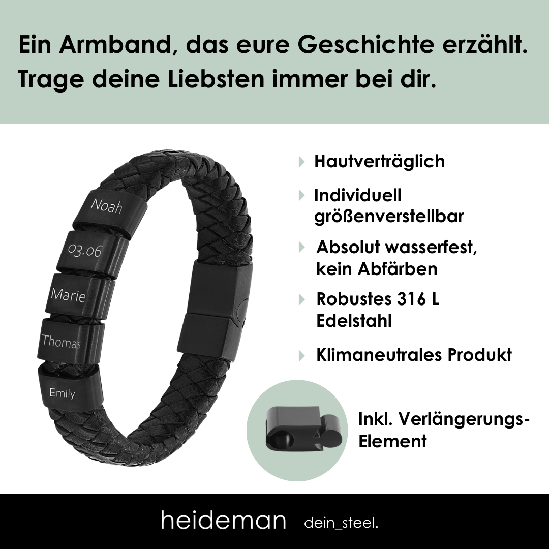 Lederarmband Titus - 5 Elemente