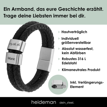 Lederarmband Elian - 2 Elemente