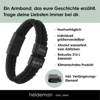 Lederarmband Elian - 2 Elemente