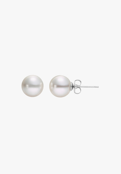 Ohrringe Ohrstecker mit Perle weiss 10mm