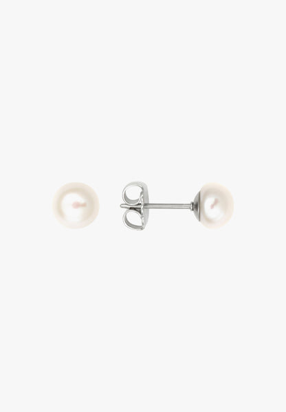 Ohrringe mit Süßwasserperle 6mm weiß
