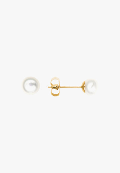 Ohrringe mit Süßwasserperle 6mm weiß