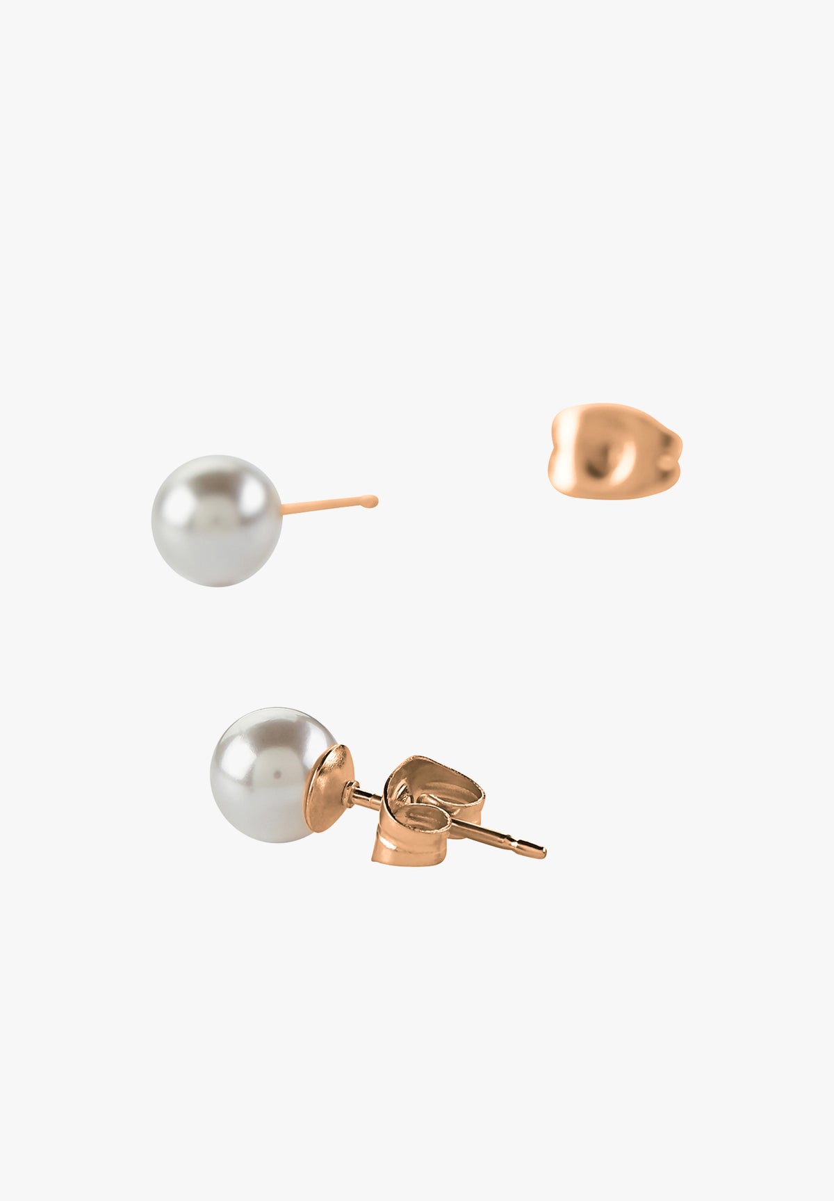 Ohrringe mit Süßwasserperle 6mm weiß