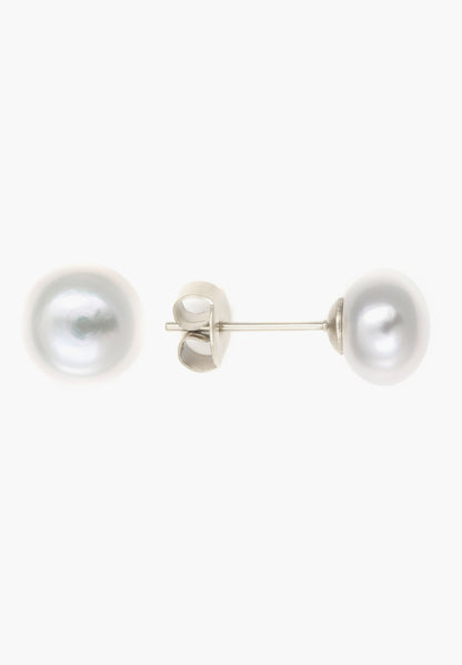 Ohrringe mit Süßwasserperle 8mm weiss